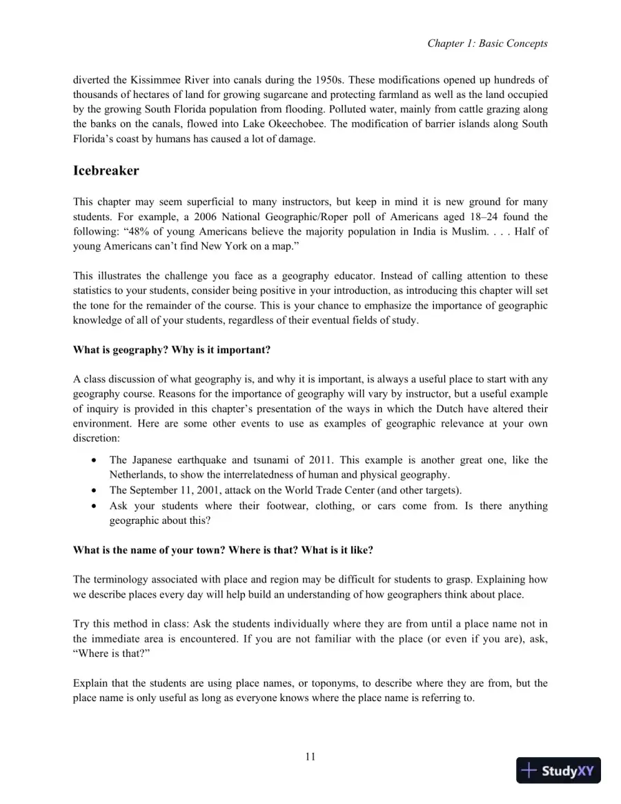 Lecture Notes For The Cultural Landscape: An Introduction to Human Geography, 11th Edition, page 19