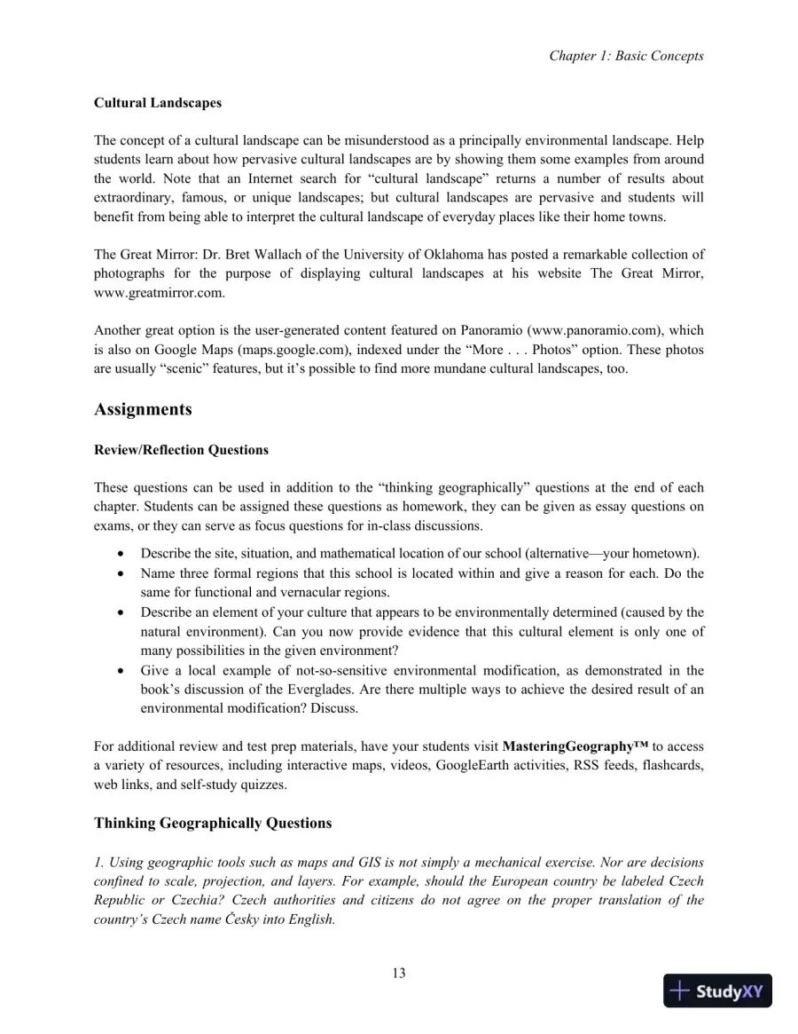 Lecture Notes For The Cultural Landscape: An Introduction to Human Geography, 11th Edition, page 21
