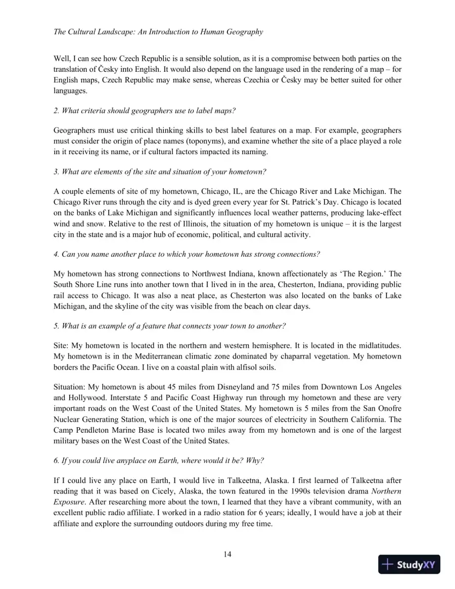 Lecture Notes For The Cultural Landscape: An Introduction to Human Geography, 11th Edition, page 22