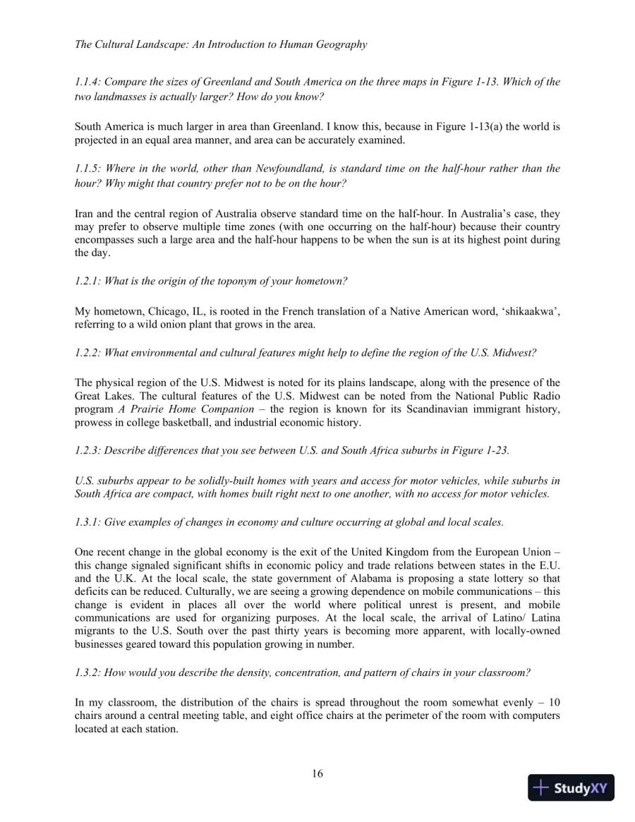 Lecture Notes For The Cultural Landscape: An Introduction to Human Geography, 11th Edition, page 24