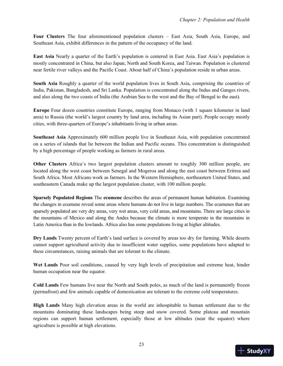 Lecture Notes For The Cultural Landscape: An Introduction to Human Geography, 11th Edition, page 31