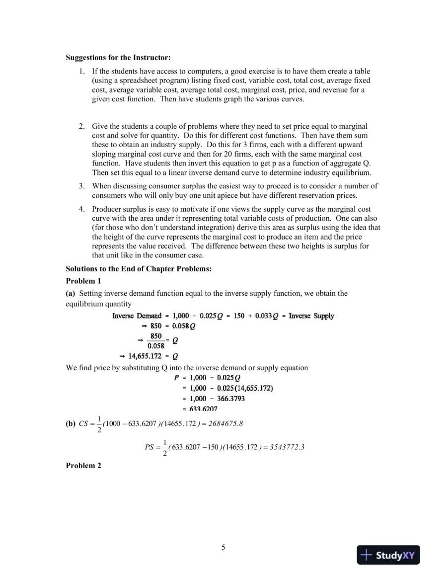 Solution Manual For Industrial Organization: Contemporary Theory and Empirical Applications, 5th Edition, page 6