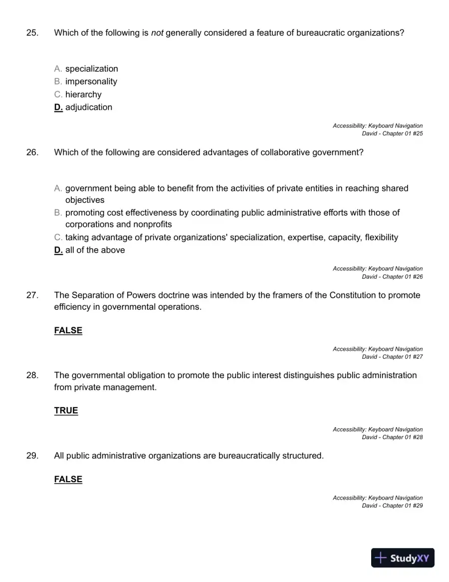 Public Administration: Understanding Management, Politics, and Law in the Public Sector 8th Edition Solution Manual, page 16