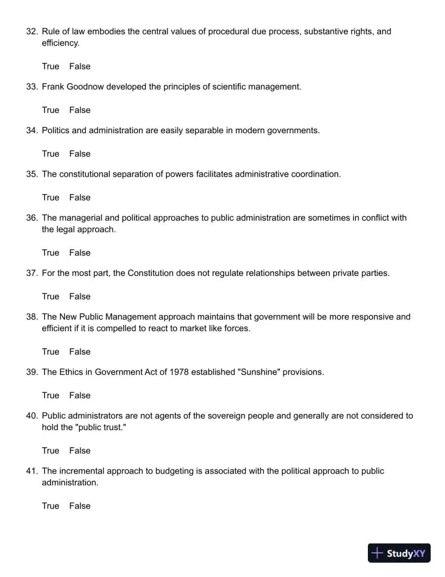 Public Administration: Understanding Management, Politics, and Law in the Public Sector 8th Edition Solution Manual, page 8