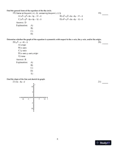 Test Bank For Precalculus, 11th Edition - Page 9 preview image