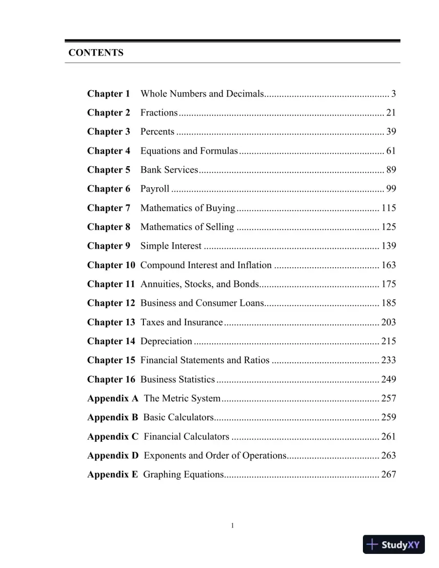 Solution Manual for Business Mathematics, 13th Edition, page 2