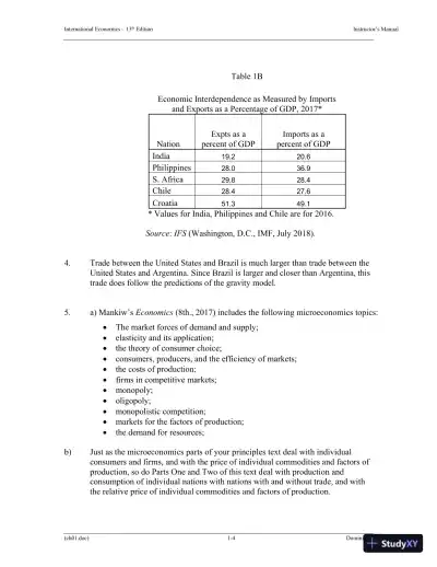 Solution Manual for International Economics, 13th Edition - Page 10 preview image