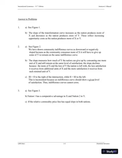 Solution Manual for International Economics, 13th Edition - Page 27 preview image