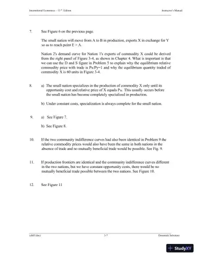 Solution Manual for International Economics, 13th Edition - Page 31 preview image