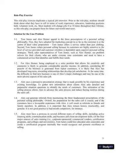 Selling Today: Creating Customer Value, Seventh Canadian Edition Solution Manual - Page 10 preview image