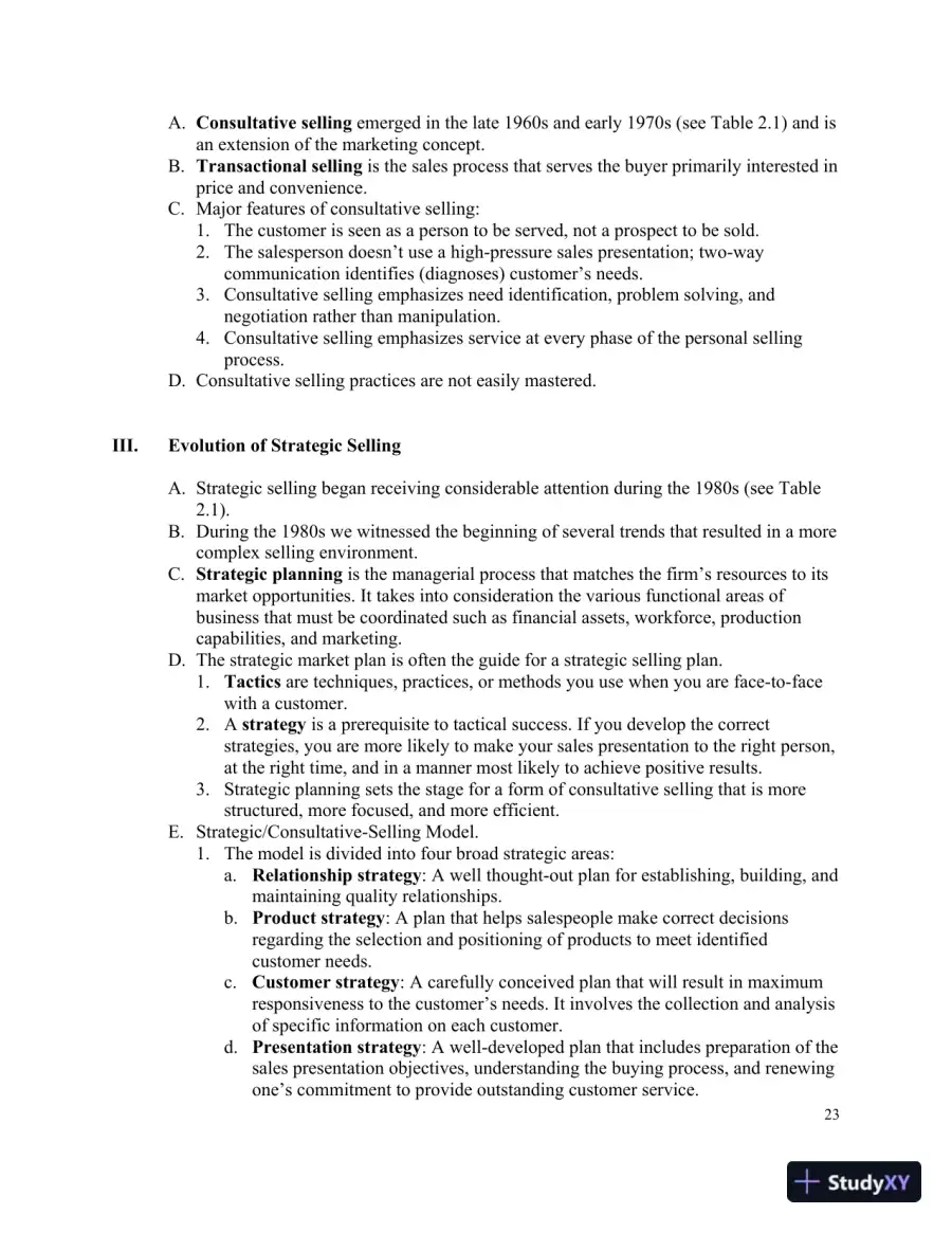 Selling Today: Creating Customer Value, Seventh Canadian Edition Solution Manual, page 12