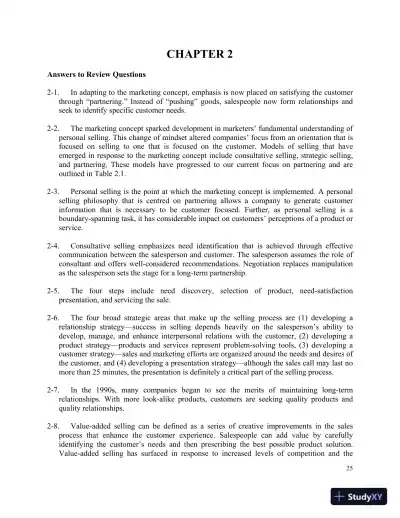 Selling Today: Creating Customer Value, Seventh Canadian Edition Solution Manual - Page 14 preview image