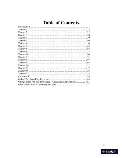 Selling Today: Creating Customer Value, Seventh Canadian Edition Solution Manual - Page 3 preview image
