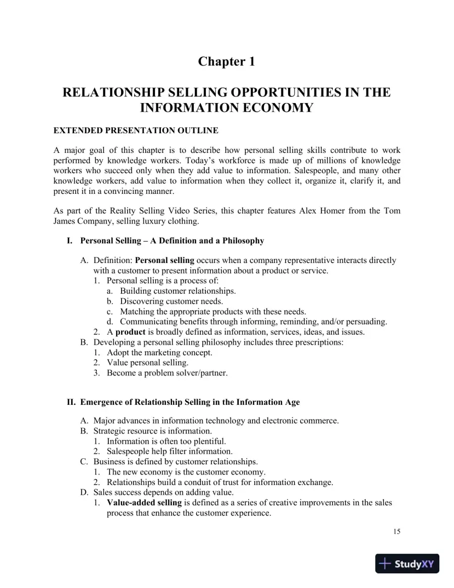 Selling Today: Creating Customer Value, Seventh Canadian Edition Solution Manual, page 4