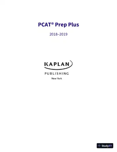 PCAT prep plus, 2018-2019 (2018) - Page 4 preview image