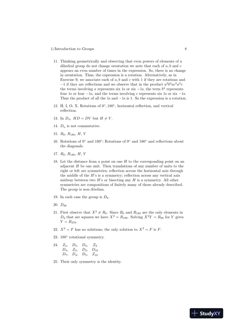 Solution Manual for Contemporary Abstract Algebra, 9th Edition, page 12
