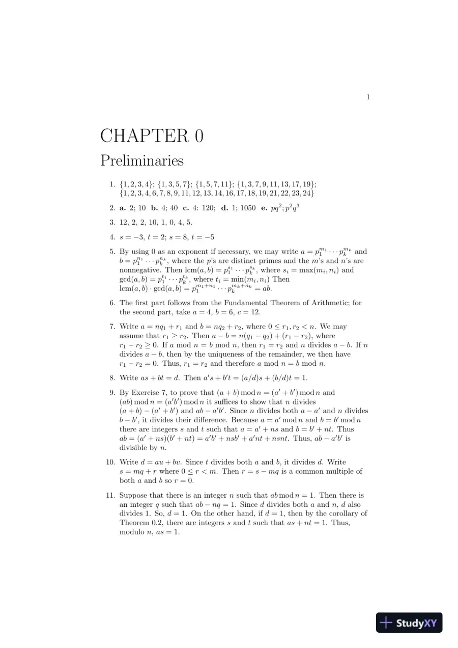 Solution Manual for Contemporary Abstract Algebra, 9th Edition, page 5