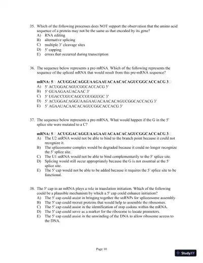 Test Bank For Genetics: A Conceptual Approach, 6th Edition - Page 11 preview image