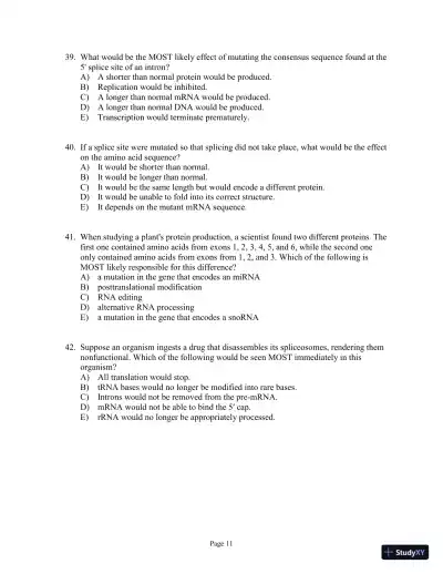 Test Bank For Genetics: A Conceptual Approach, 6th Edition - Page 12 preview image