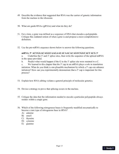Test Bank For Genetics: A Conceptual Approach, 6th Edition - Page 14 preview image