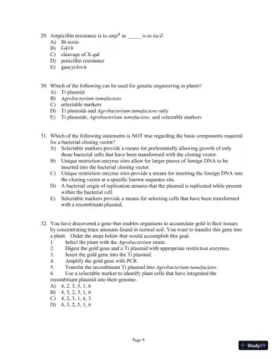 Test Bank For Genetics: A Conceptual Approach, 6th Edition - Page 29 preview image