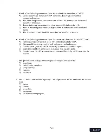 Test Bank For Genetics: A Conceptual Approach, 6th Edition - Page 3 preview image