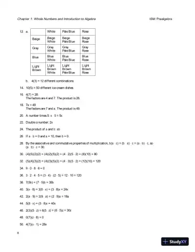 Solution Manual for Prealgebra, 6th Edition - Page 11 preview image