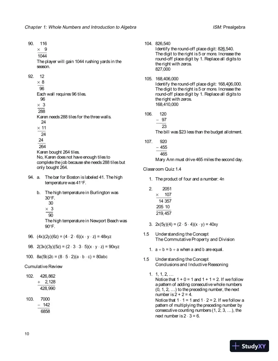 Solution Manual for Prealgebra, 6th Edition, page 13