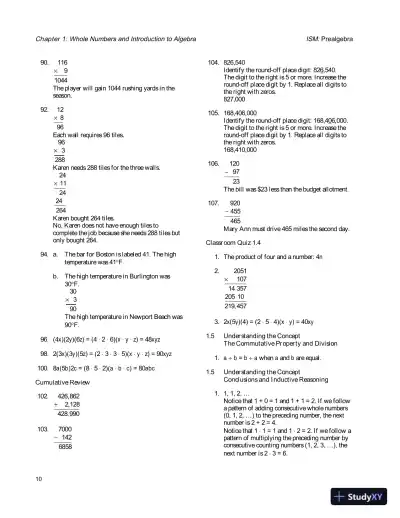 Solution Manual for Prealgebra, 6th Edition - Page 13 preview image