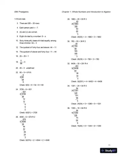 Solution Manual for Prealgebra, 6th Edition - Page 14 preview image