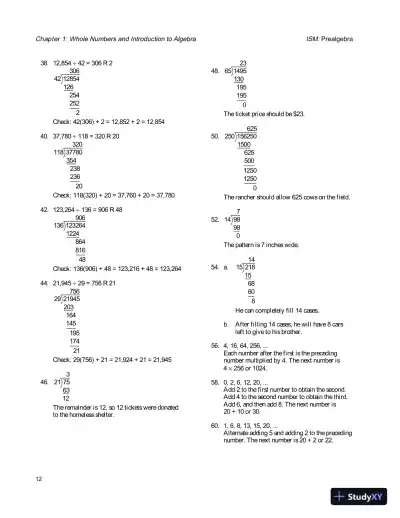 Solution Manual for Prealgebra, 6th Edition - Page 15 preview image