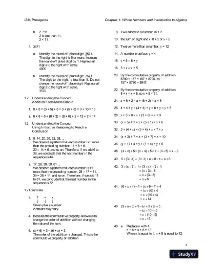 Solution Manual for Prealgebra, 6th Edition - Page 6 preview image