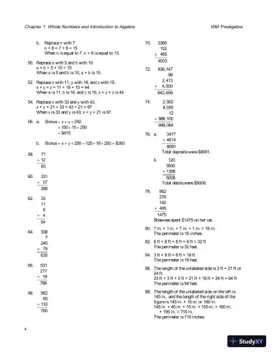 Solution Manual for Prealgebra, 6th Edition - Page 7 preview image