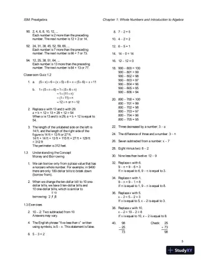 Solution Manual for Prealgebra, 6th Edition - Page 8 preview image