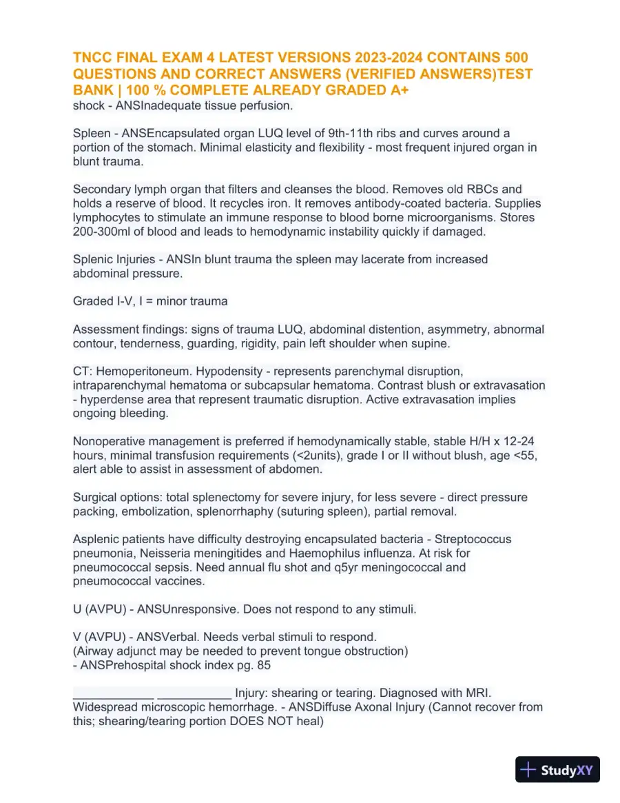 2023-2024 TNCC Final Practice Exam 4 with Answers (1343 Solved Questions), page 27