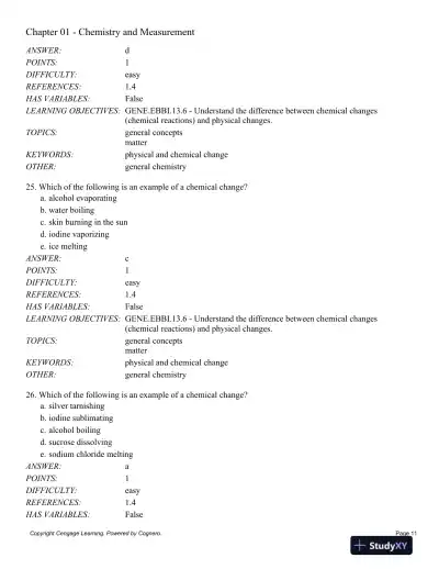 General Chemistry, 11th Edition Test Bank - Page 12 preview image