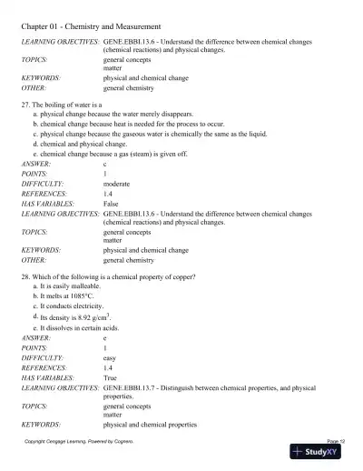 General Chemistry, 11th Edition Test Bank - Page 13 preview image