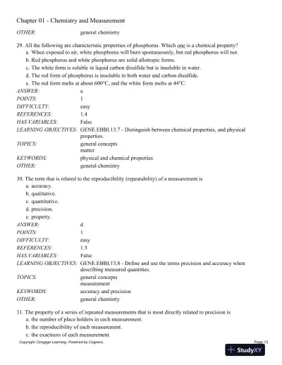 General Chemistry, 11th Edition Test Bank - Page 14 preview image