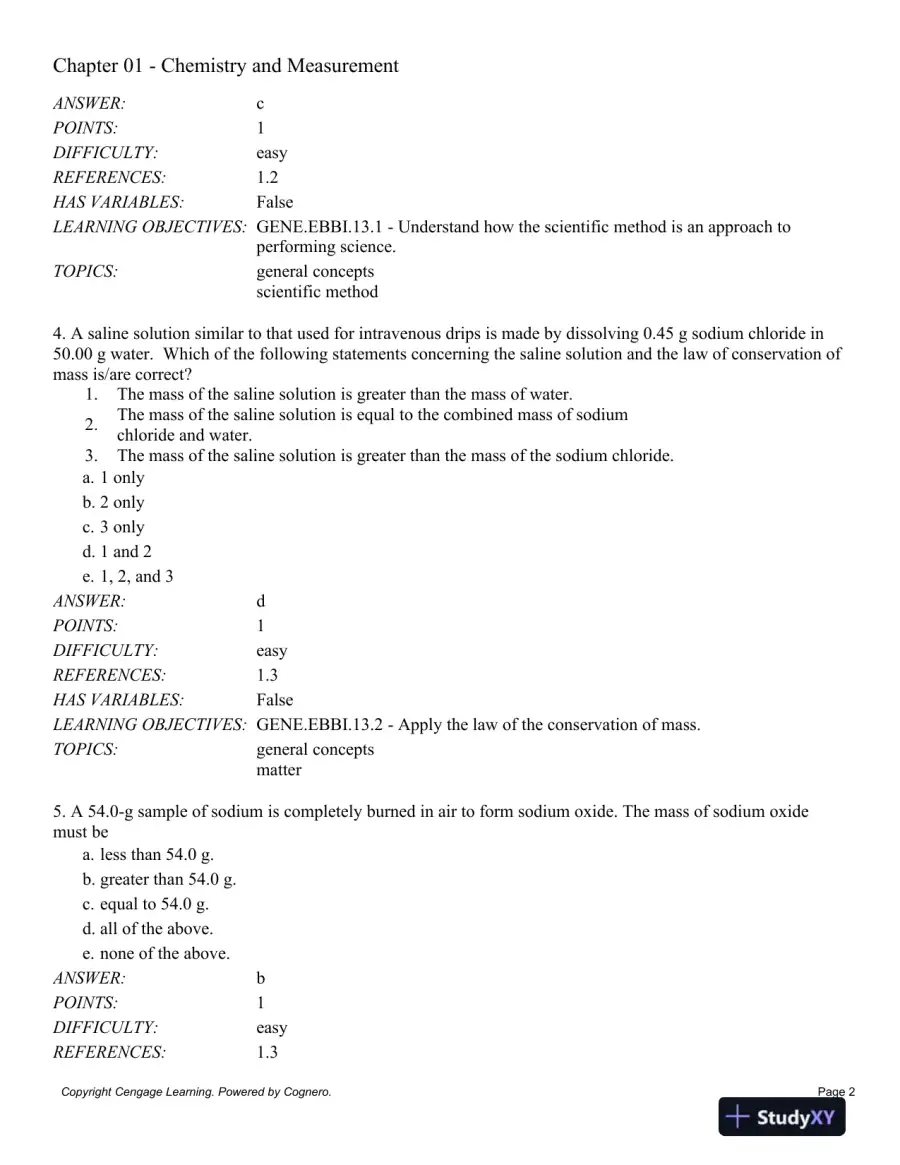 General Chemistry, 11th Edition Test Bank, page 3