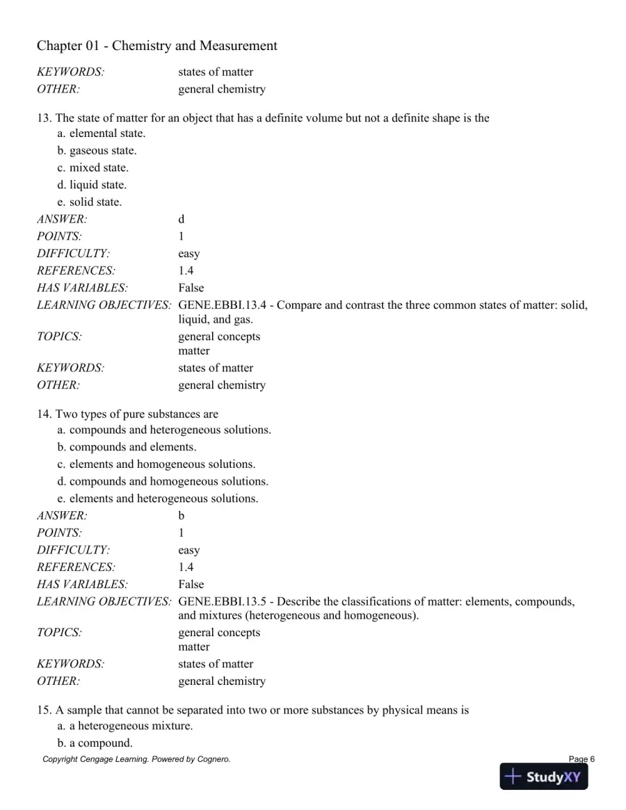 General Chemistry, 11th Edition Test Bank, page 7