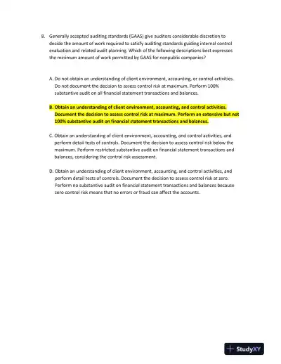 Understanding Internal Control and Audit Processes - Page 5 preview image