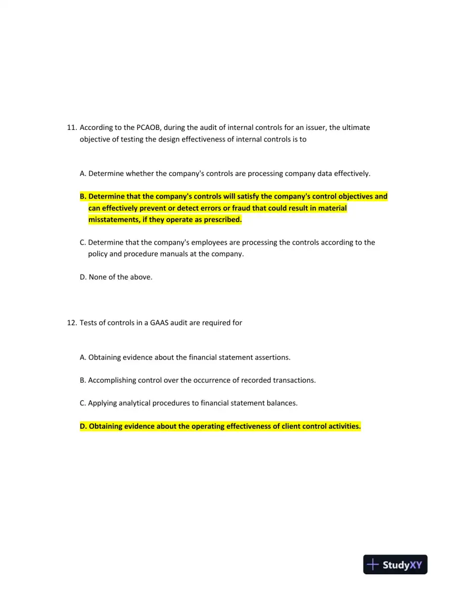 Understanding Internal Control and Audit Processes, page 7