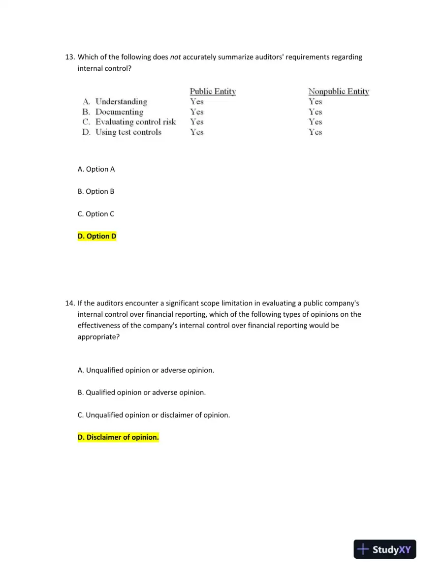Understanding Internal Control and Audit Processes, page 8