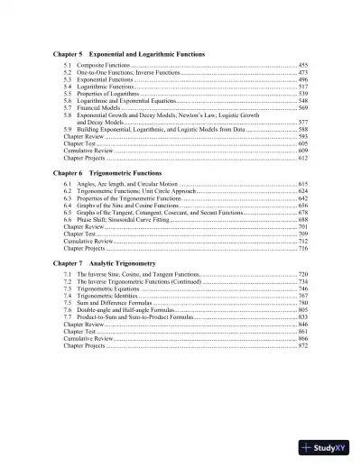 Solution Manual for Precalculus Enhanced with Graphing Utilities, MyLab Math, 8th Edition - Page 4 preview image