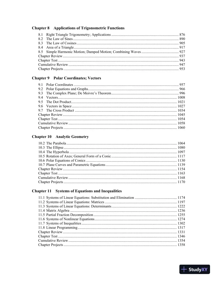Solution Manual for Precalculus Enhanced with Graphing Utilities, MyLab Math, 8th Edition, page 5
