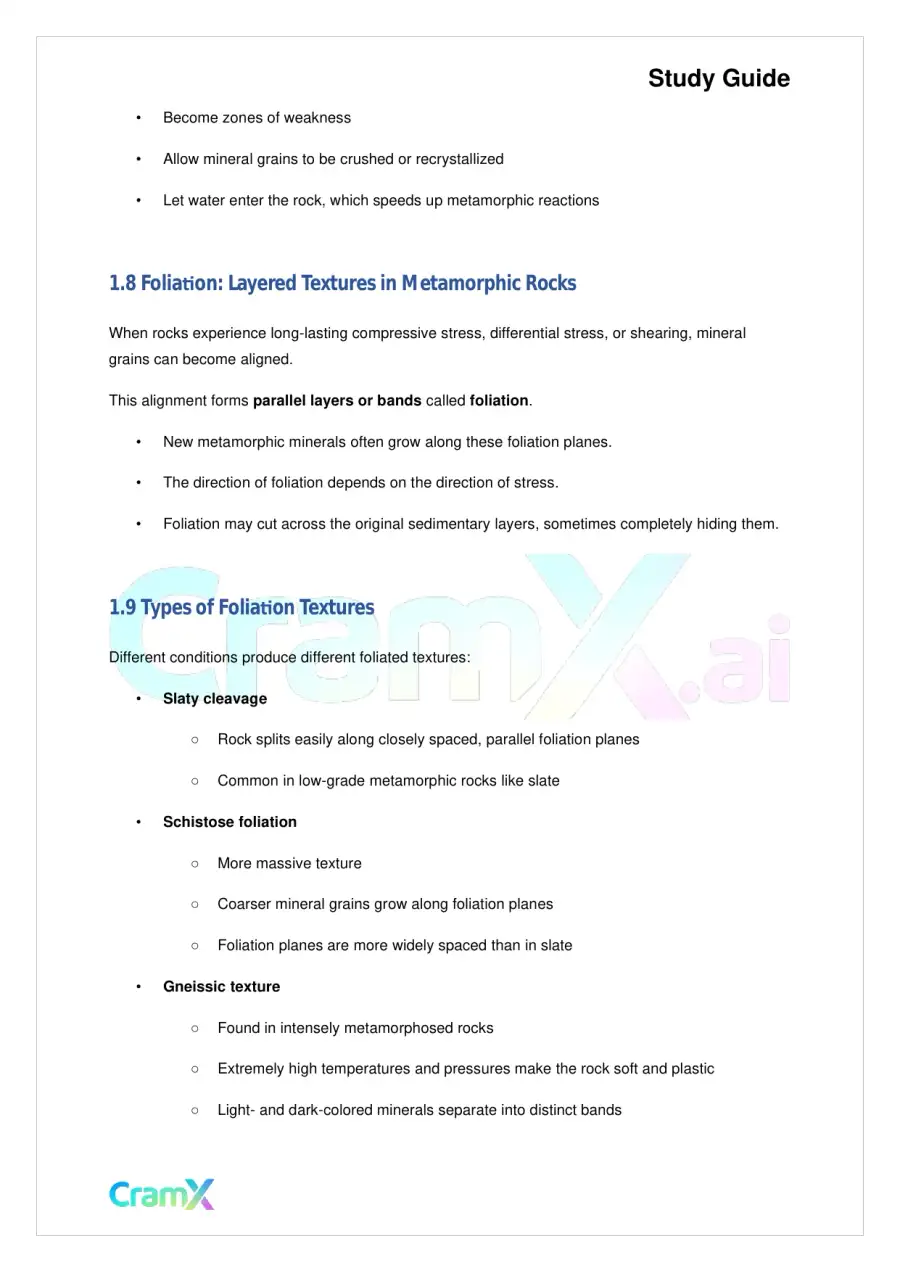 Geology - Metamorphic Rock Types, page 4
