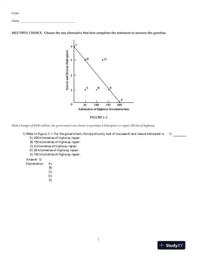 Economics, Fourteenth Canadian Edition Test Bank - Page 1 preview image