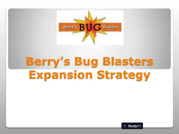 Berry�s Bug Blasters Expansion Strategy - Page 1 preview image