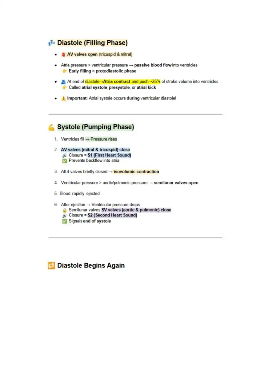 NCLEX Style Cardiac Cycle and Heart Function Study, page 2