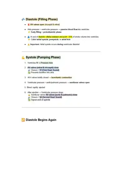 NCLEX Style Cardiac Cycle and Heart Function Study - Page 2 preview image